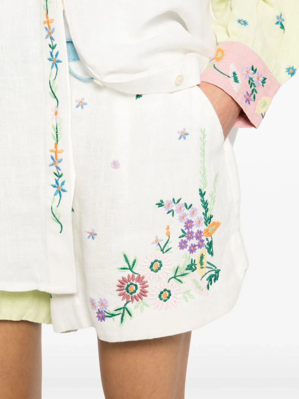 Alms Willa Embroidered Shirt & Shorts