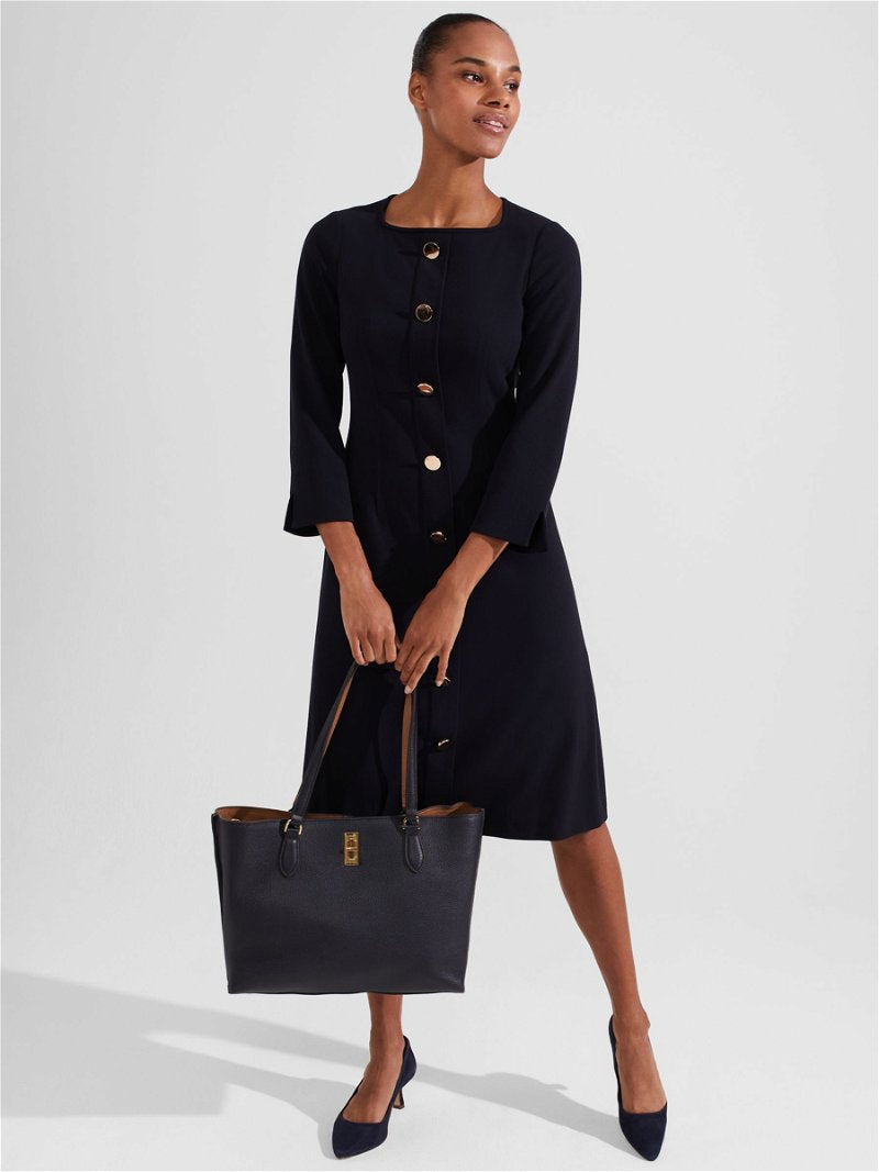 Hbbs Marsha Button Detail Mini Dress