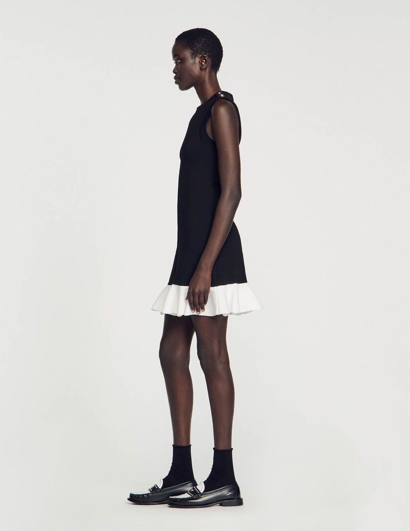 Sndr Cropped Two Tone Mini Dress