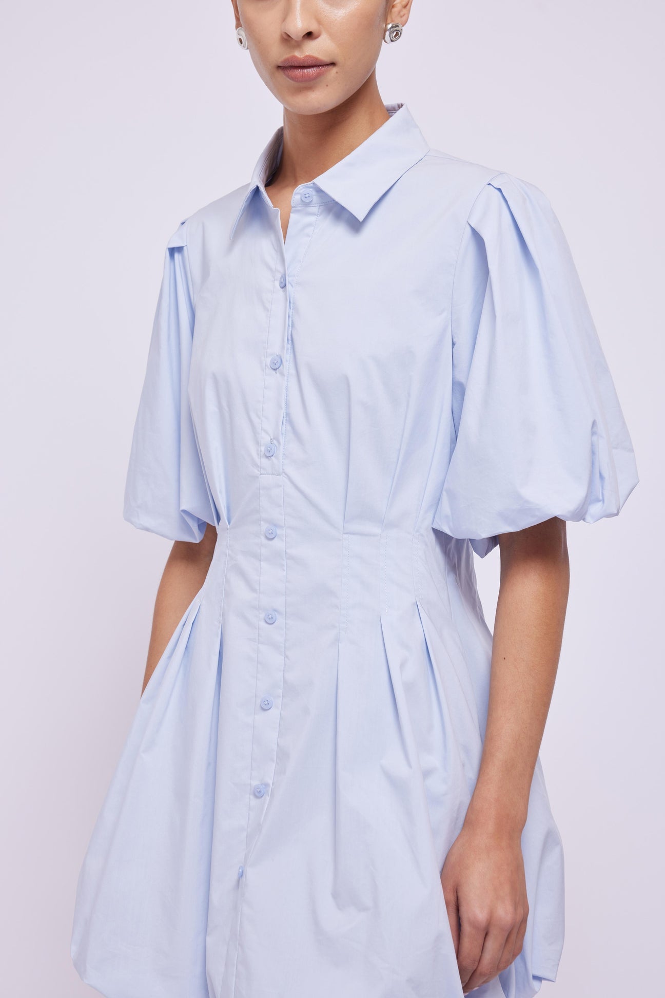 JS Cleo Balloon Poplin Mini Dress