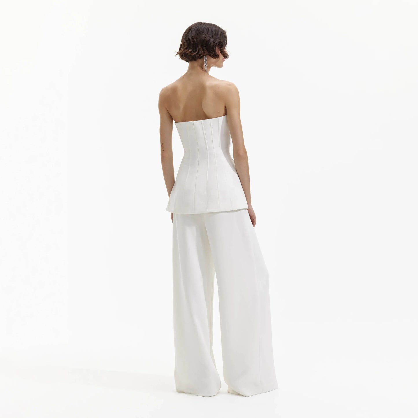 SP White Bandeau Crepe Jumpsuit