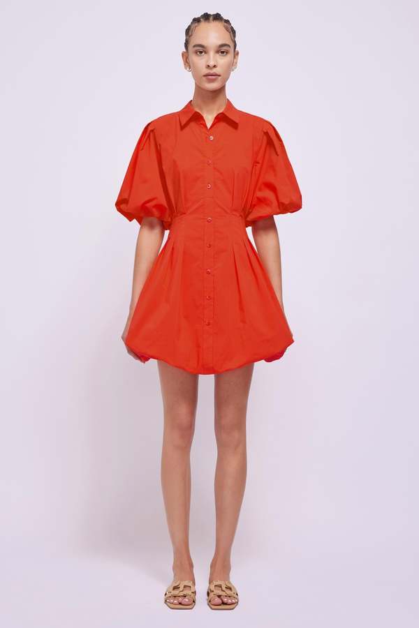 JS Cleo Balloon Poplin Mini Dress