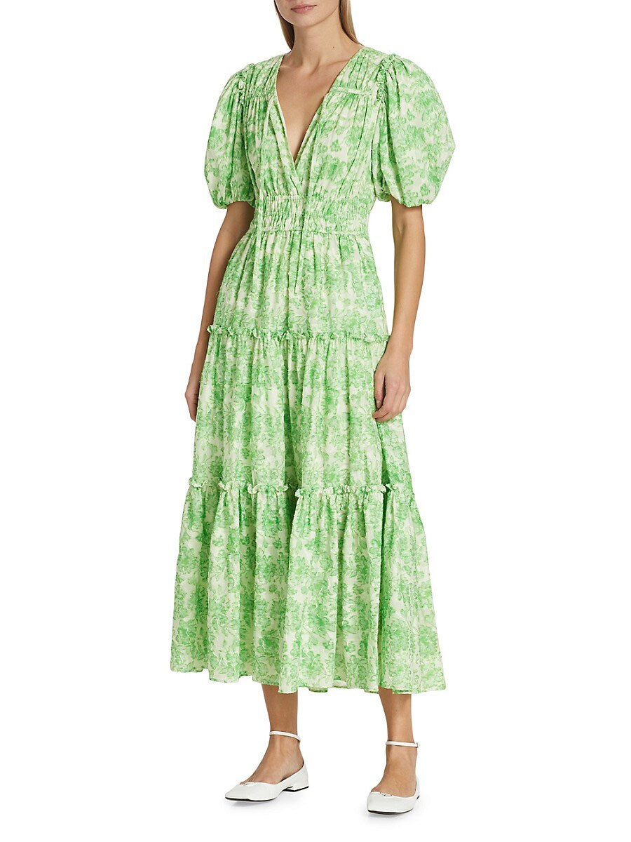 DL Philippa Puff Sleeve Maxi Dress