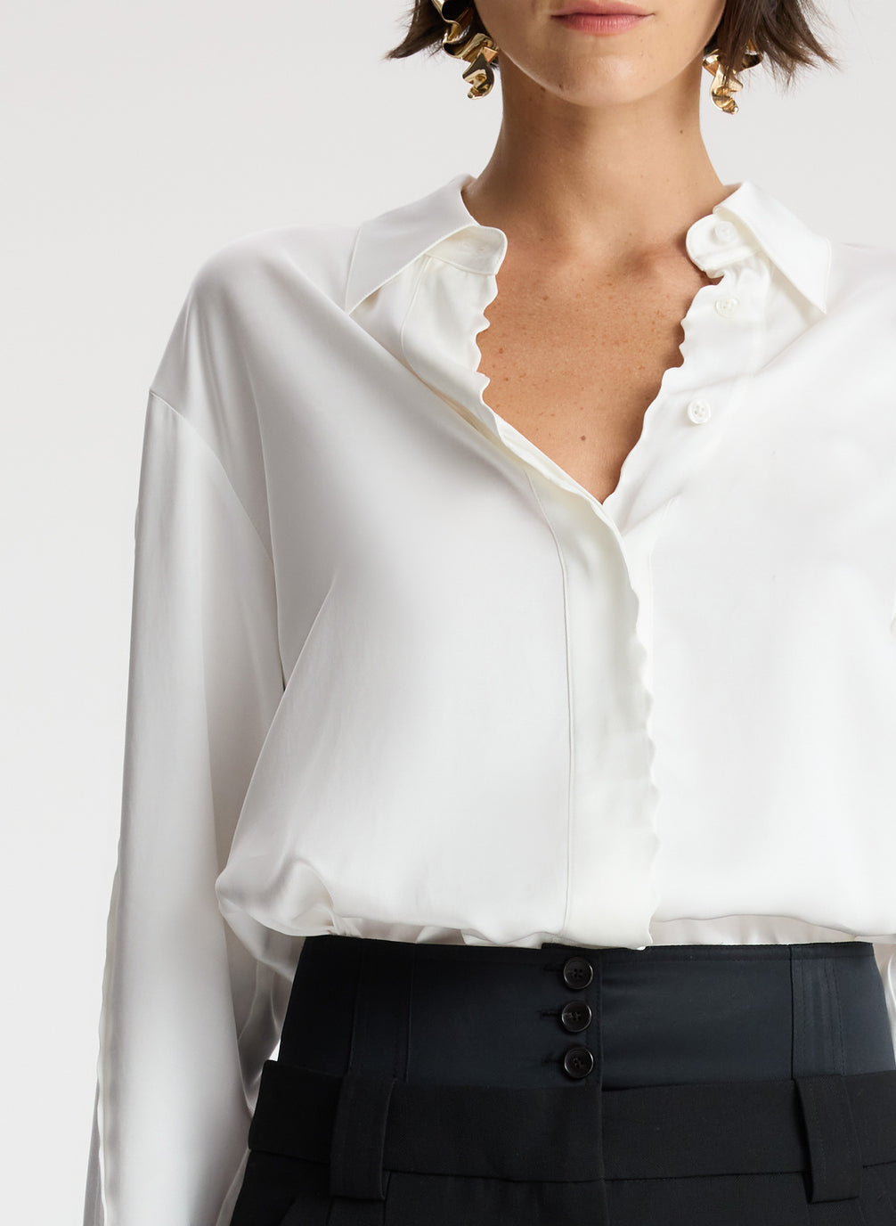 ALC Haven Scalloped Satin Top