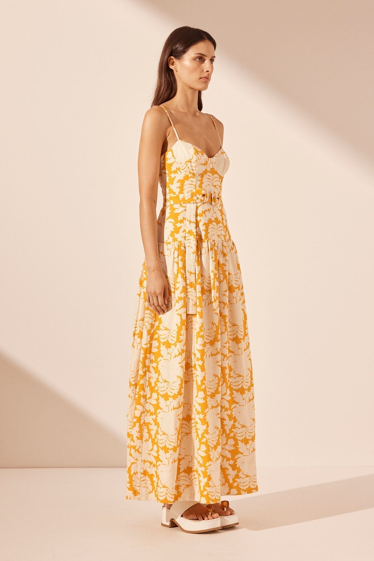SJ Dulce Panelled Bustier Maxi Dress