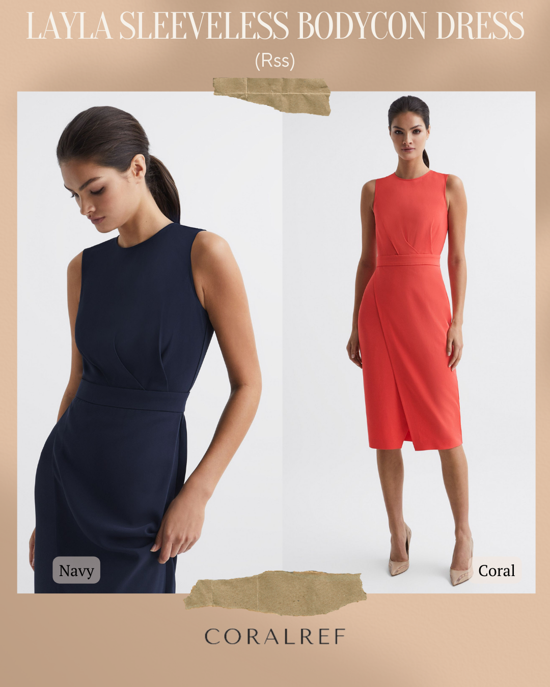 layla sleeveless bodycon dress REISS Layla Sleeveless Bodycon Dress