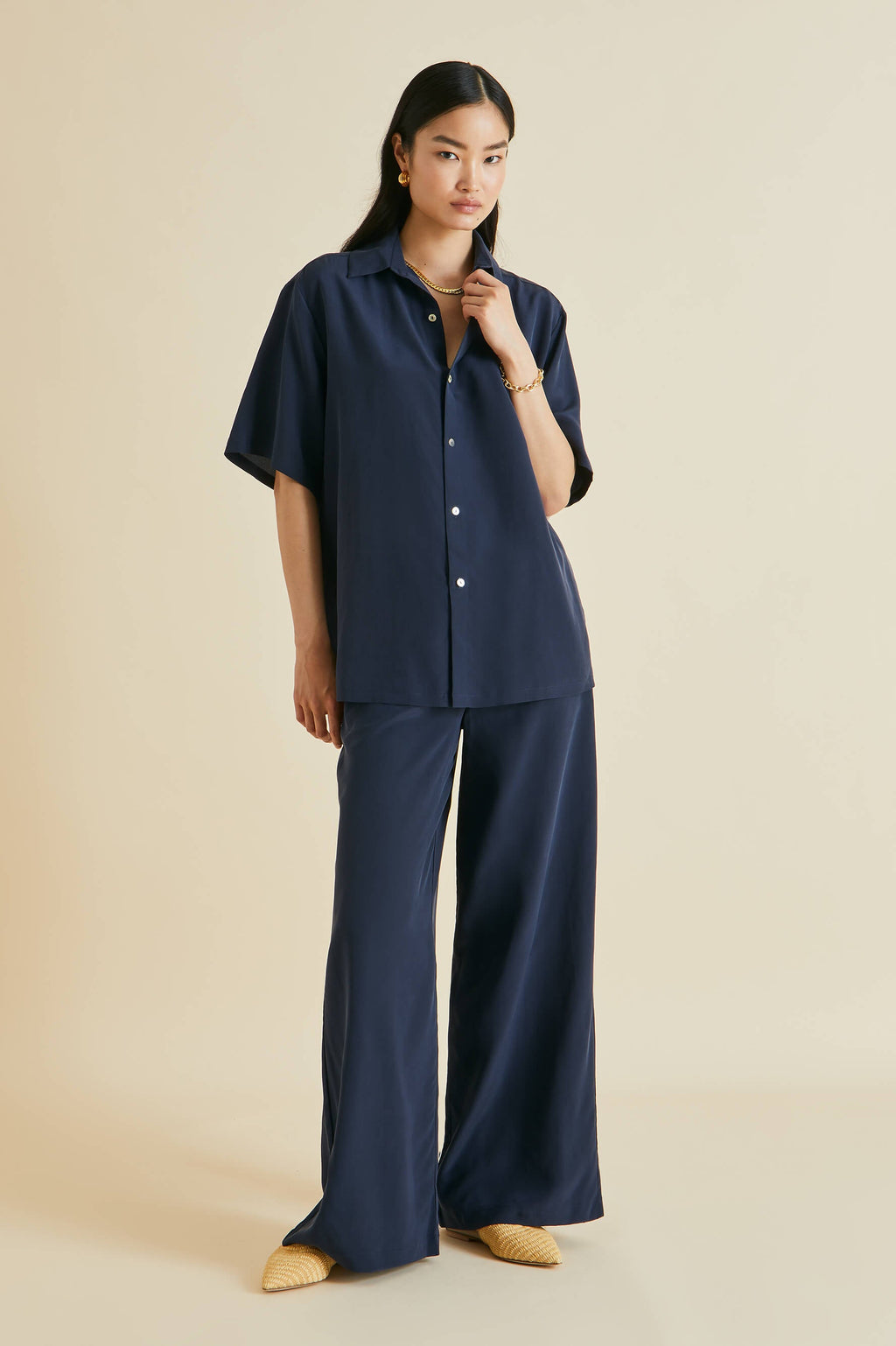 OVH Alabama Silk Crepe de Chine Pajamas Set