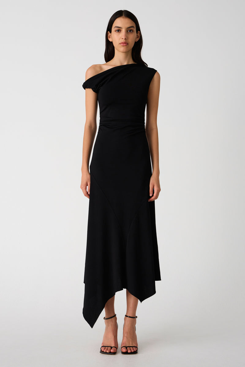 Msh Alma Matte Jersey Midi Dress