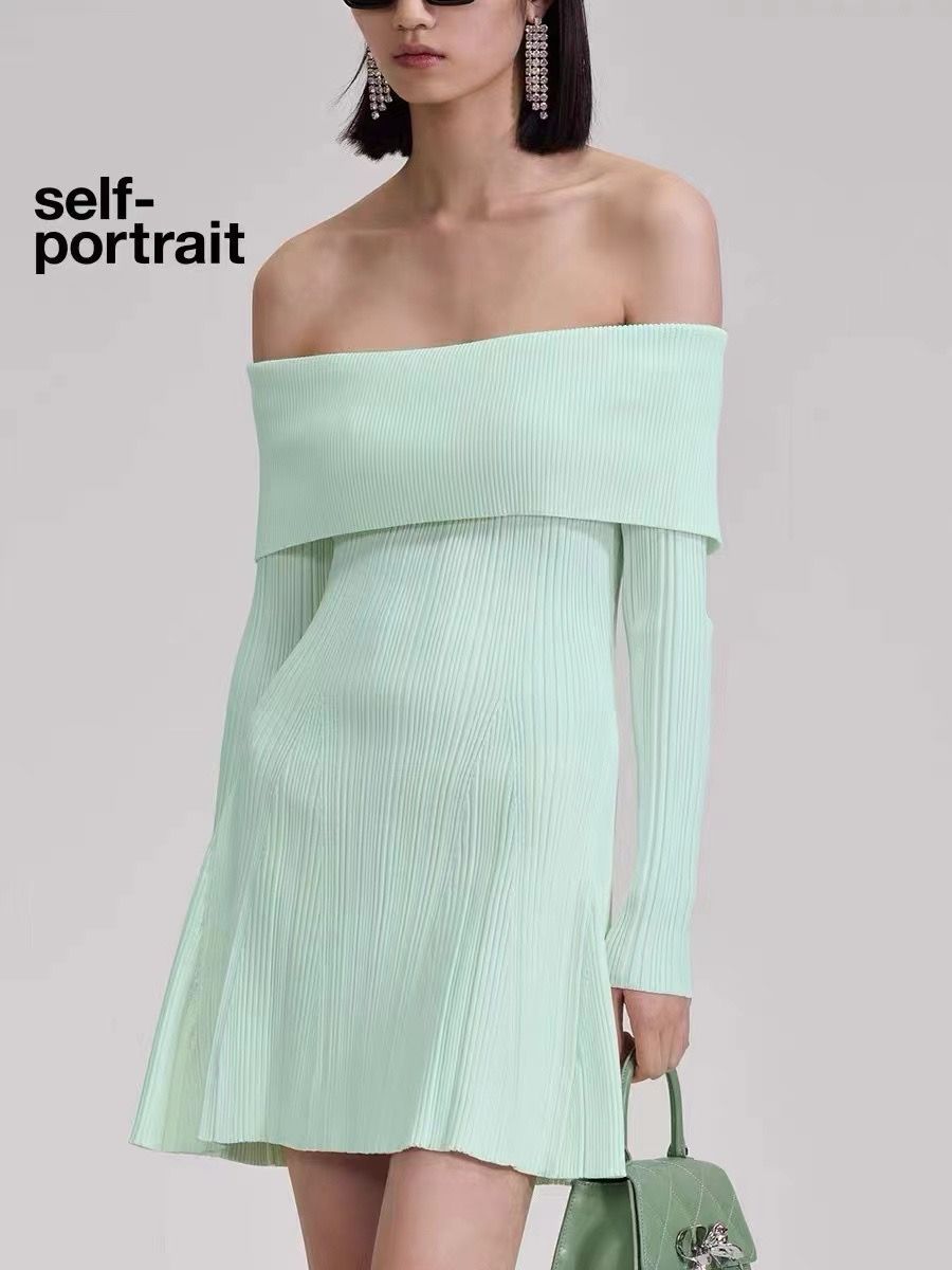 SP Off Shoulder Knit Mini Dress
