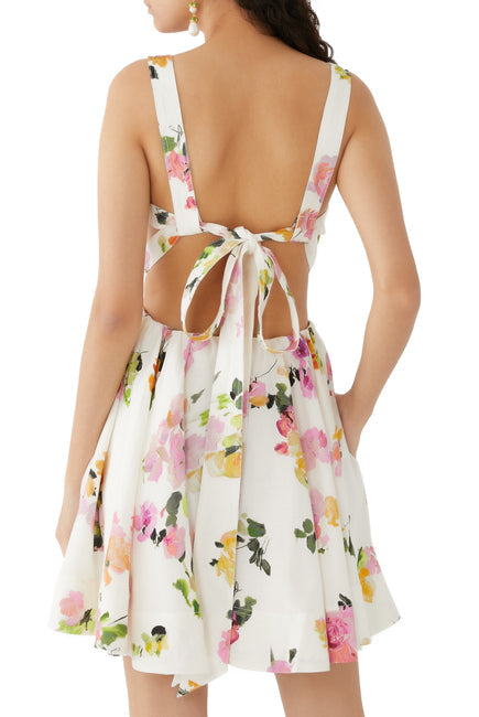 Aj Clara Tie Back Mini Dress