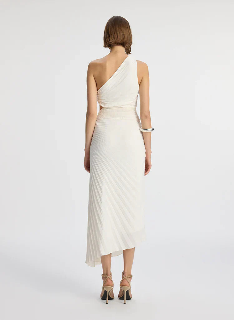ALC Dahlia Matte Pleated Midi Dress