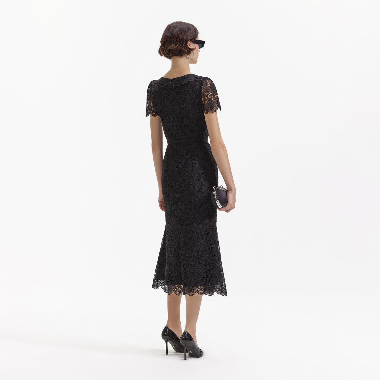 SP Guipure Lace Button Midi Dress
