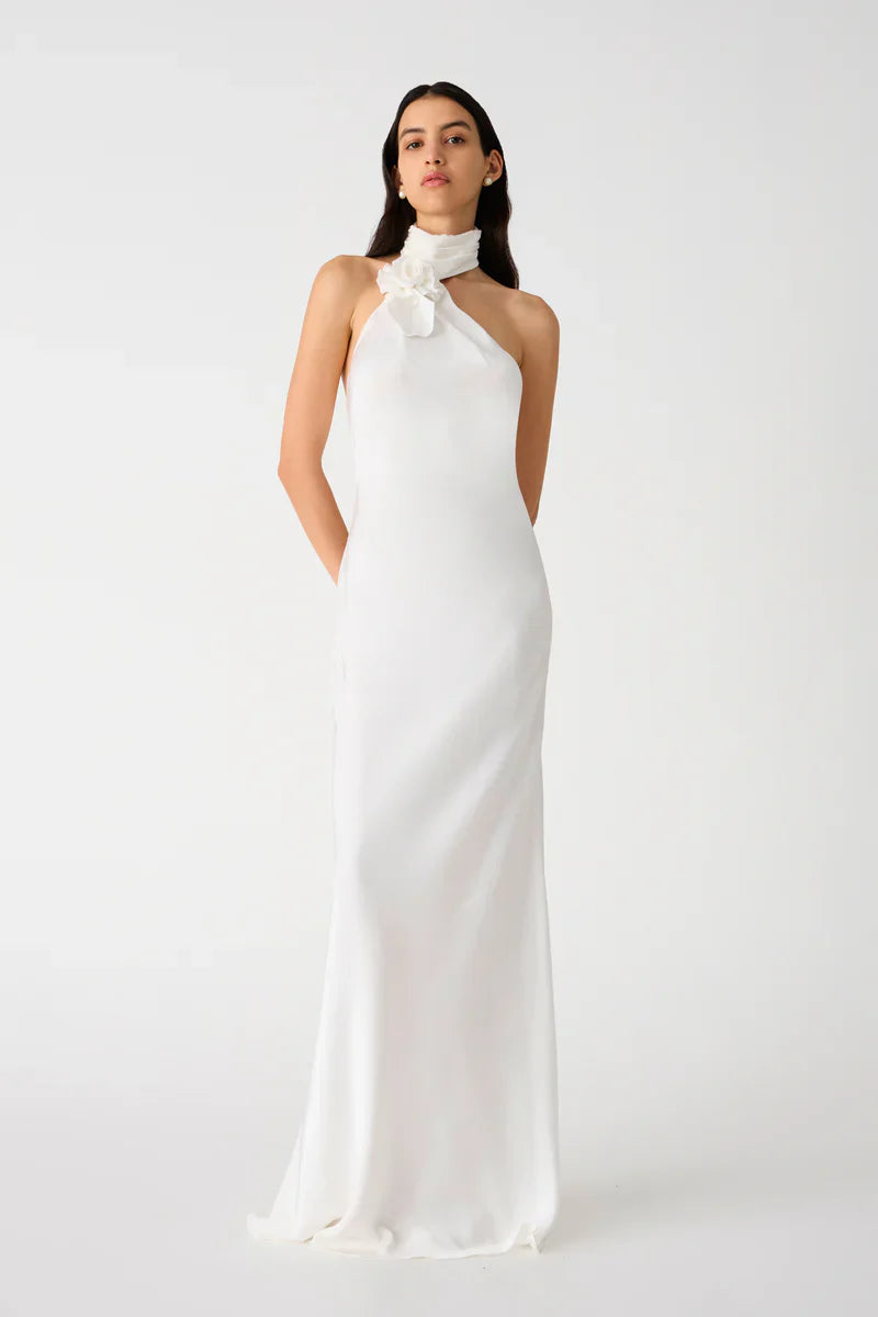 Msh Teresa Satin Maxi Gown Dress