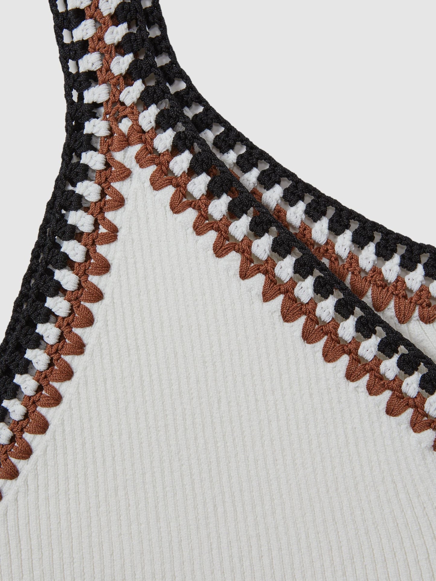 Rss Kiki Knitted Crochet Trim Vest