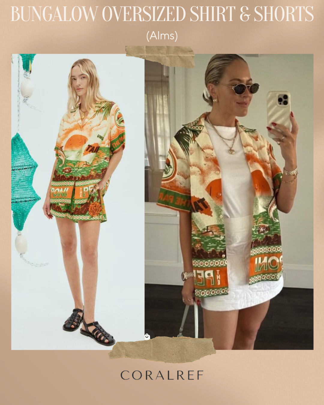 Alms Bungalow Oversized Shirt & Shorts Set