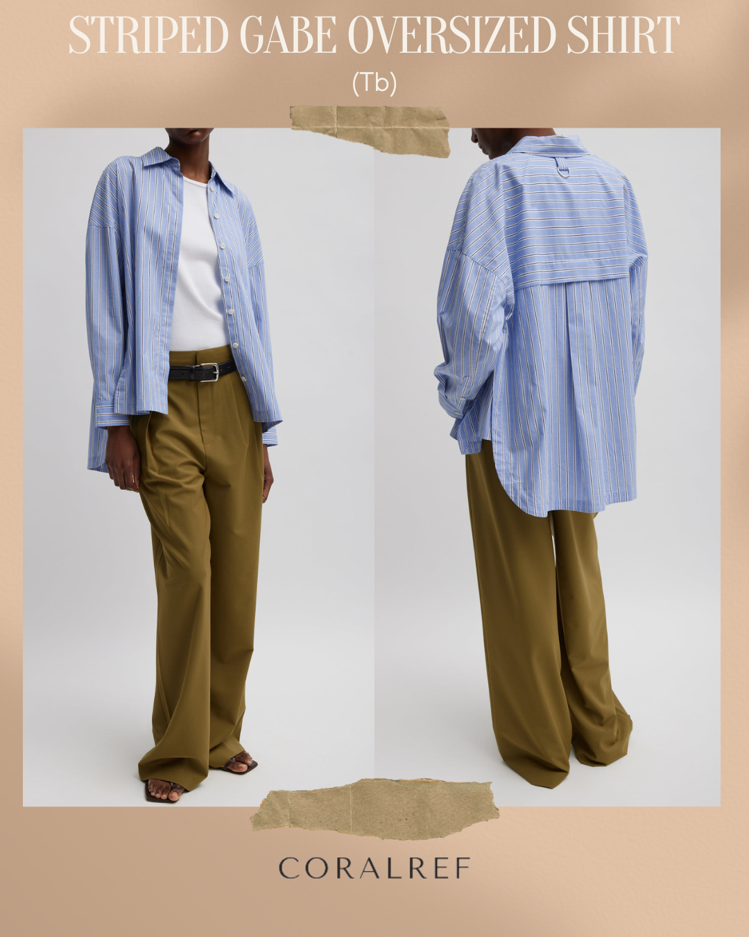 Tb Striped Gabe Oversized Shirt