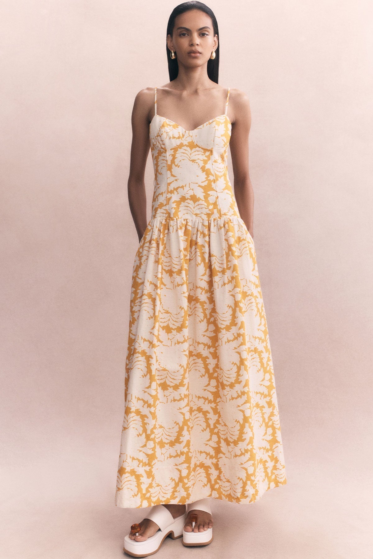 SJ Dulce Panelled Bustier Maxi Dress