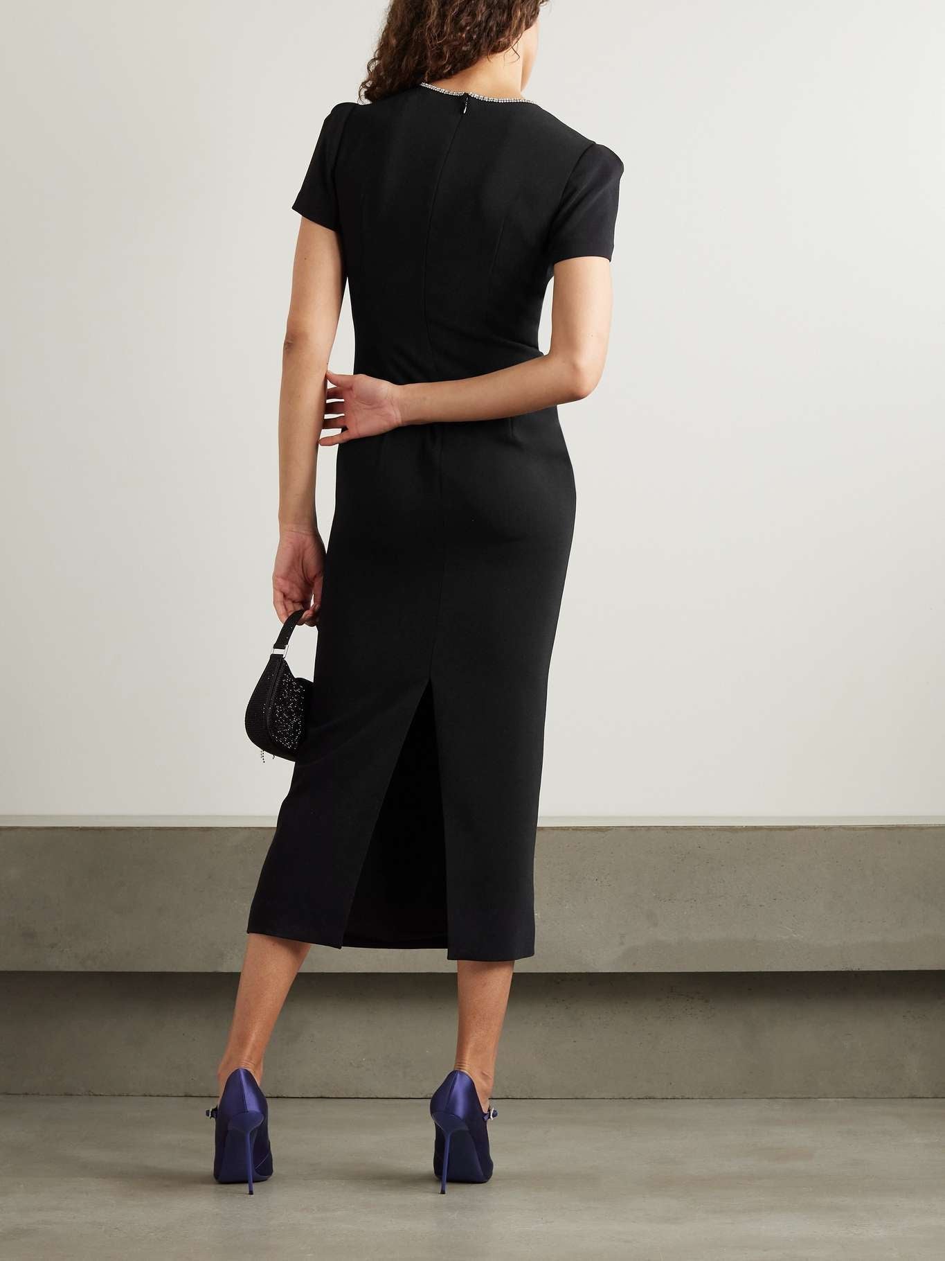 SP Crepe Diamanté Bow Midi Dress