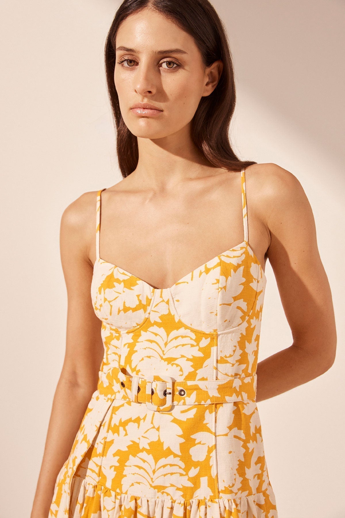 SJ Dulce Panelled Bustier Maxi Dress