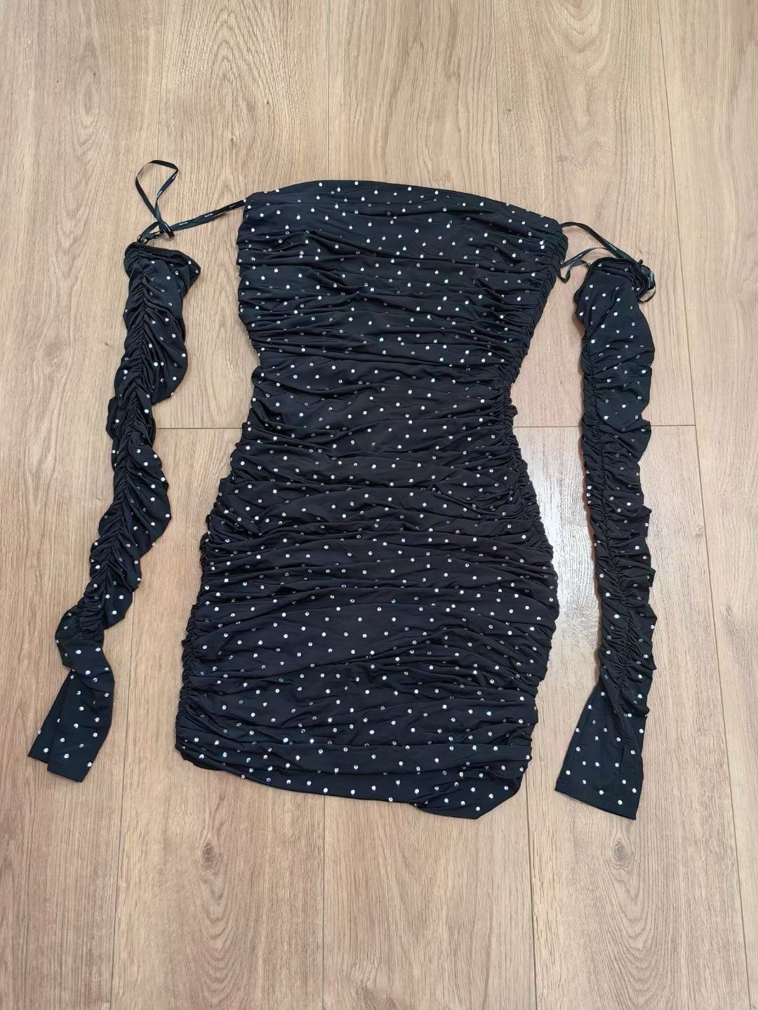 AP Crystal Embellished Jersey Mini Dress