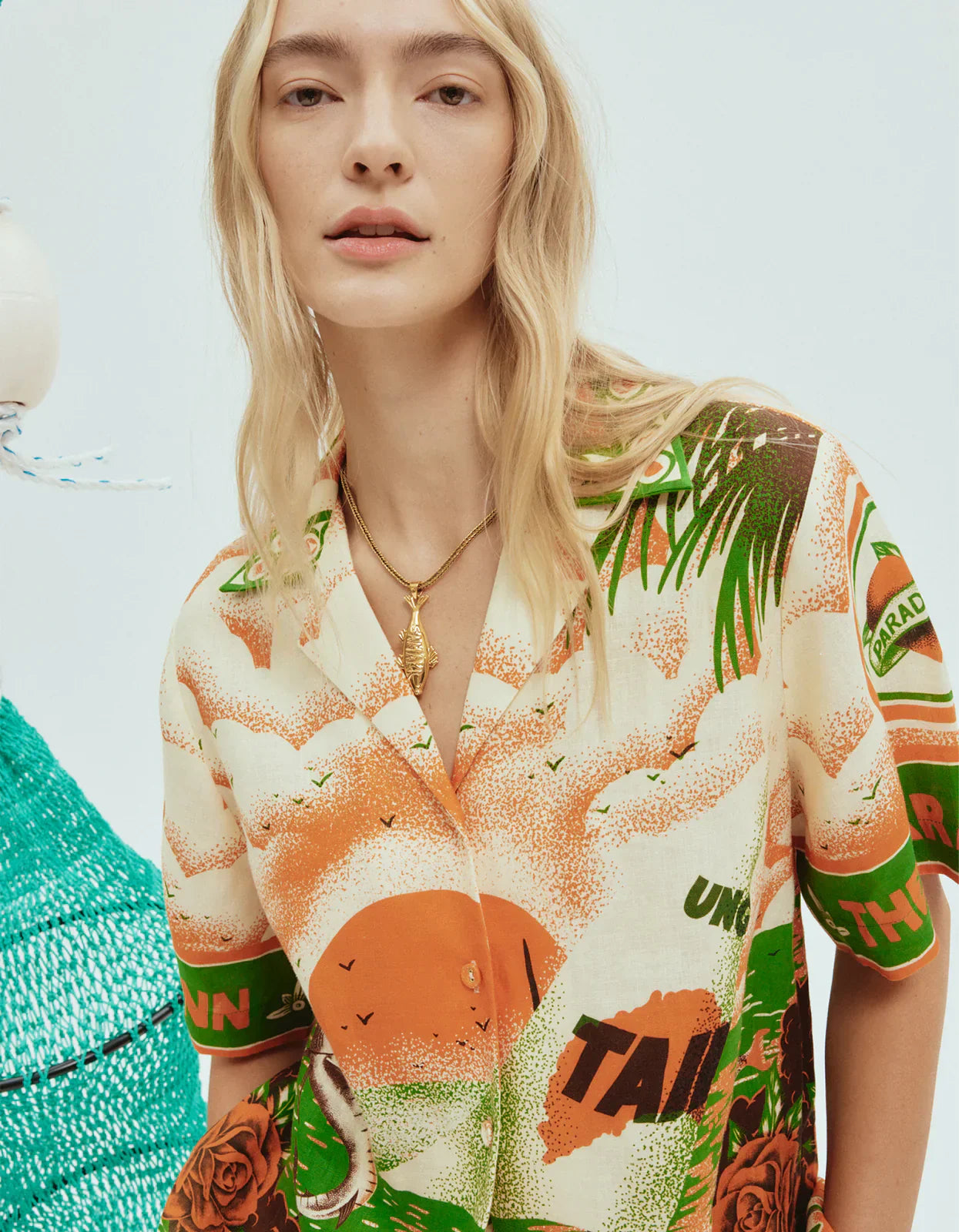 Alms Bungalow Oversized Shirt & Shorts Set