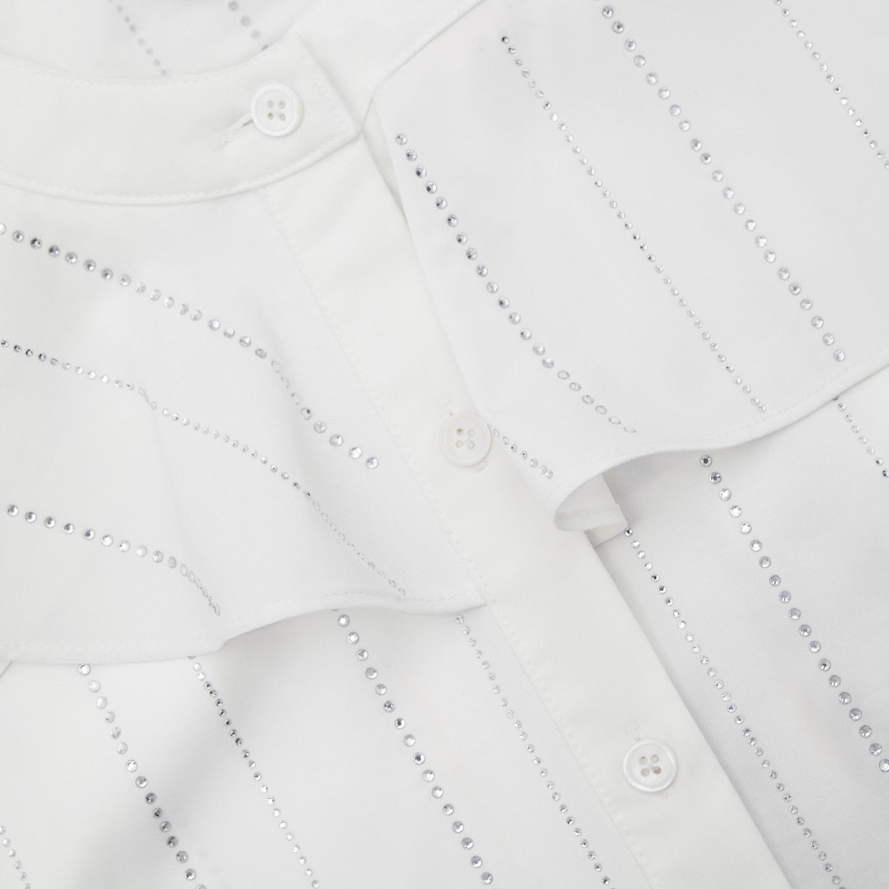 SP White Rhinestone Stripe Top