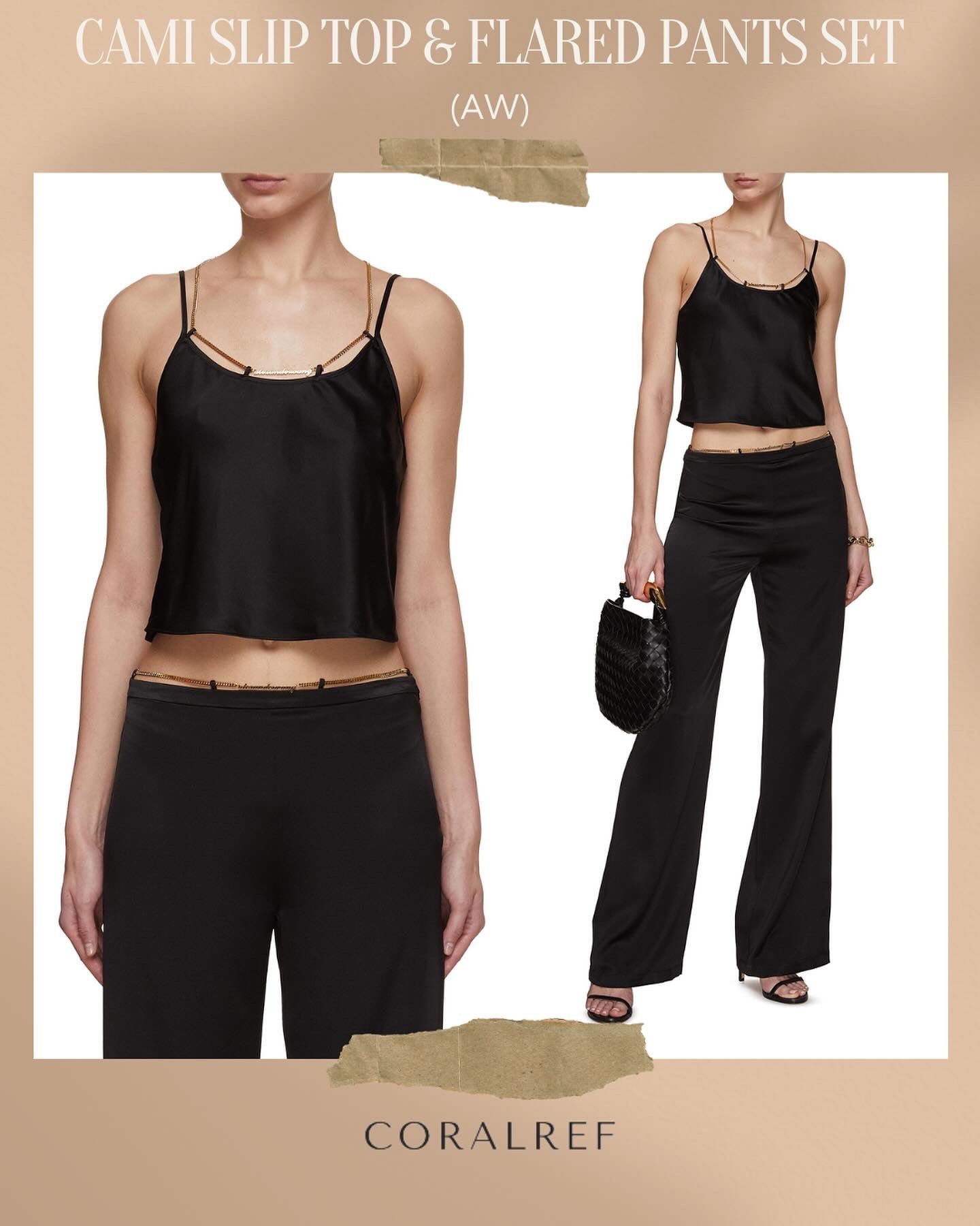 AW Cami Slip Top & Flared Pants Set