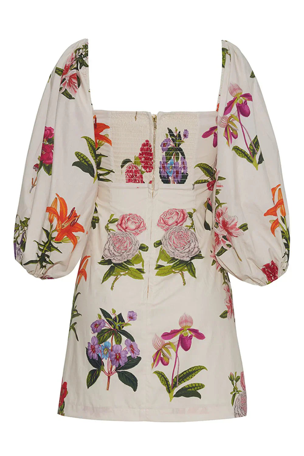 C Montauk Floral Puff Sleeve Mini Dress
