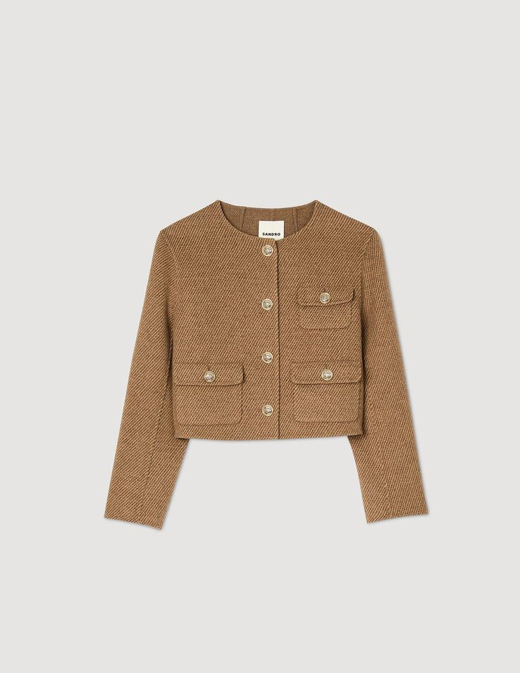 Sndr Cropped Button Down Jacket