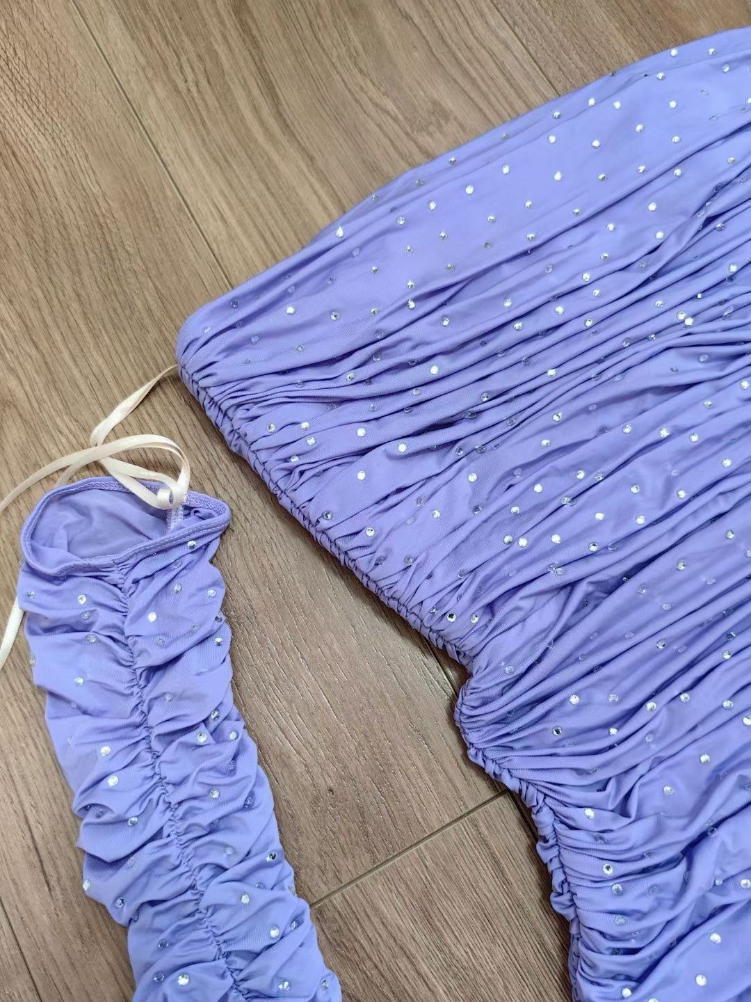 AP Crystal Embellished Jersey Mini Dress
