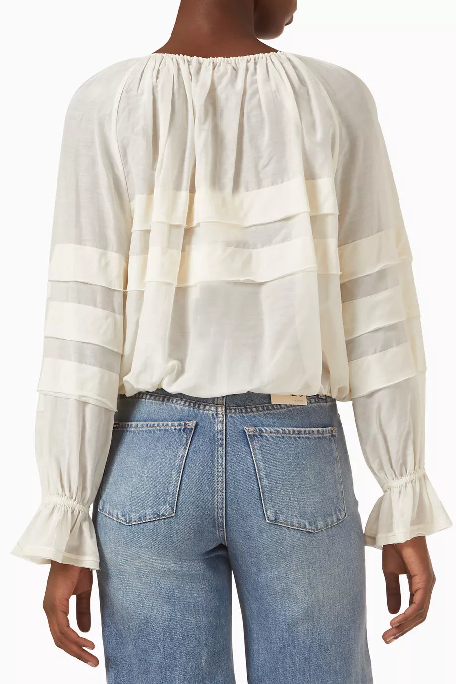 UJ Cora Cotton Silk Floral Blouse