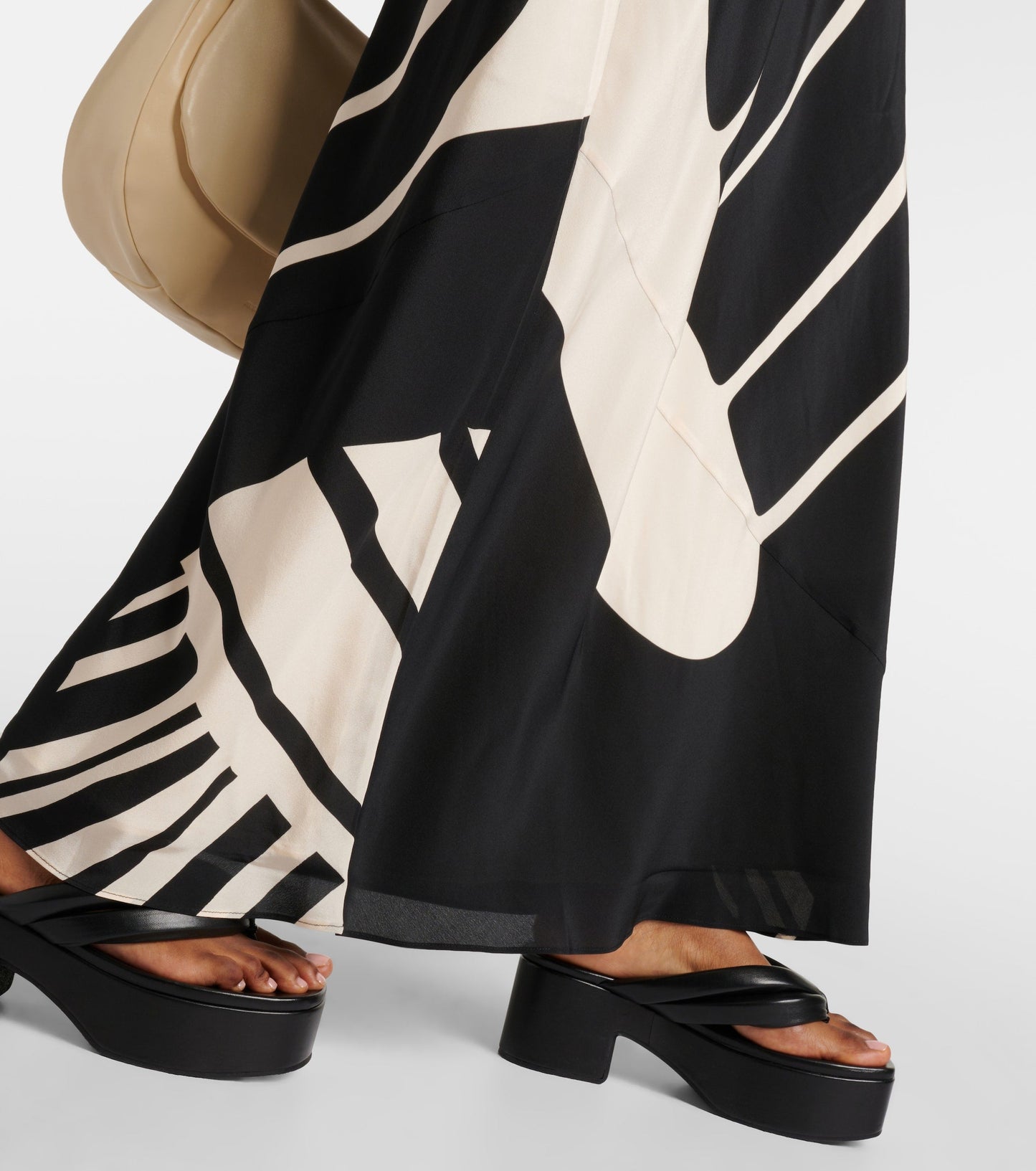 STL Arte Printed Silk Satin Maxi Dress