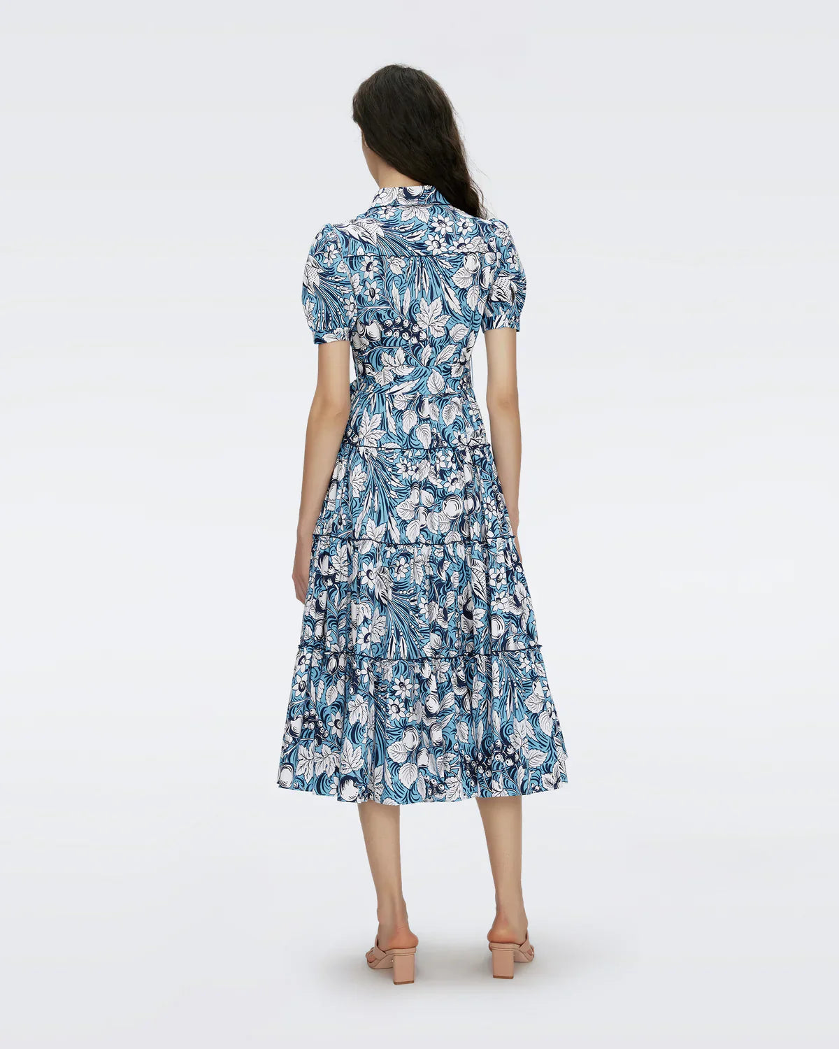 DVF Queena Cotton Midi Dress
