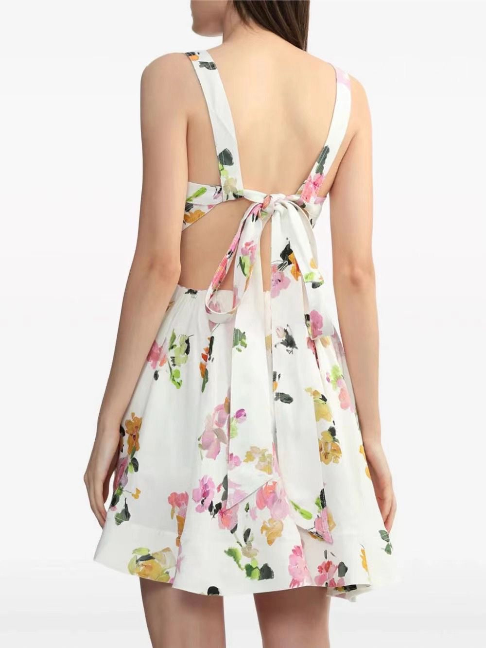 Aj Clara Tie Back Mini Dress