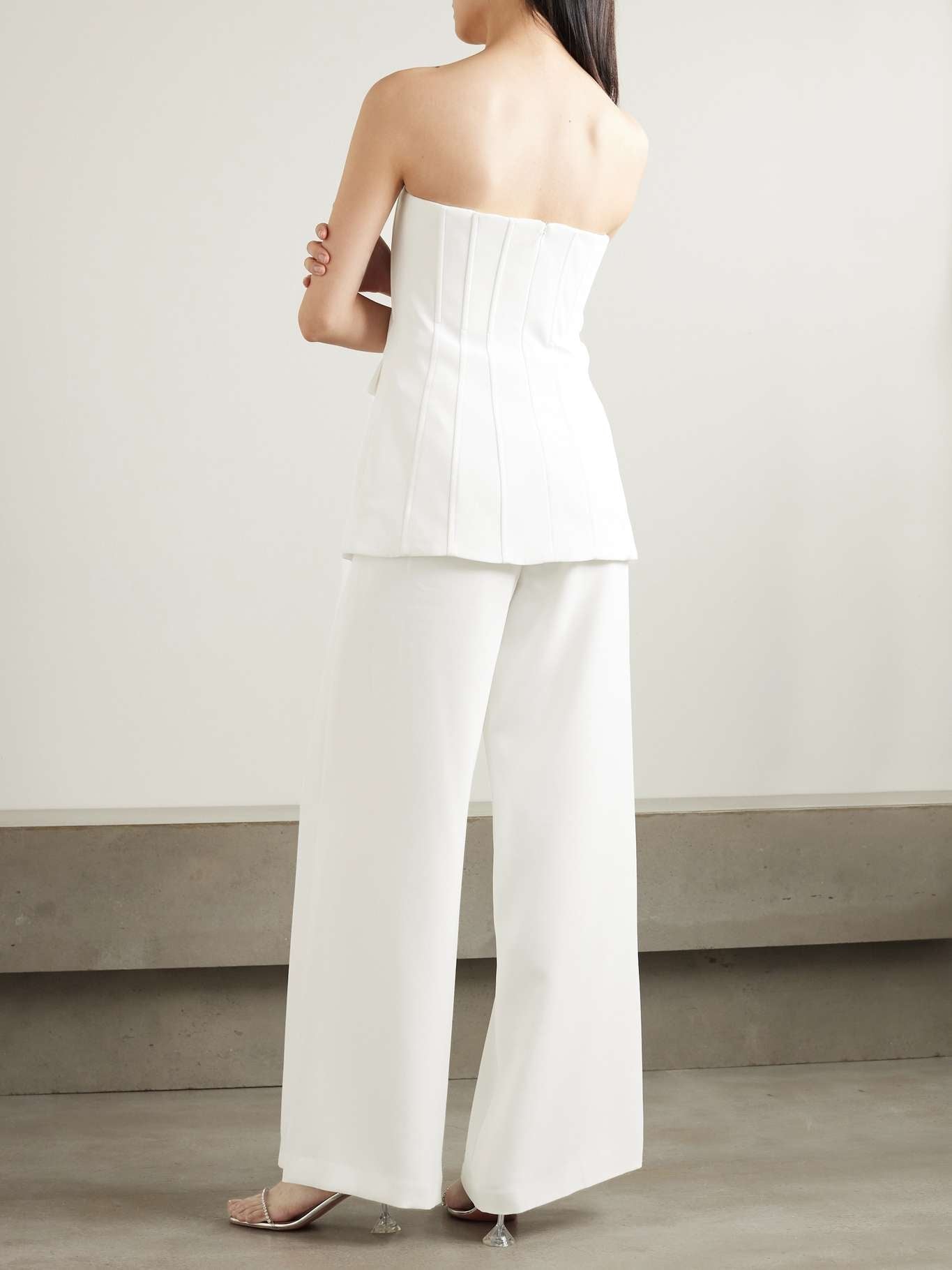 SP White Bandeau Crepe Jumpsuit