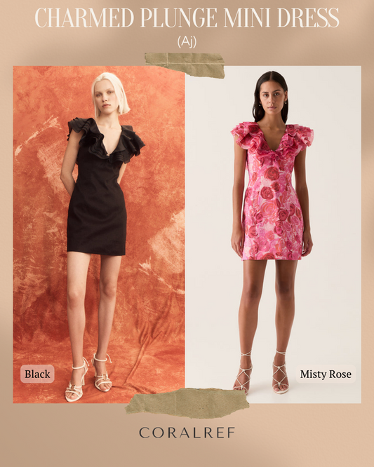 Aj Charmed Plunge Mini Dress