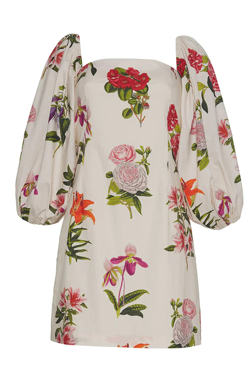 C Montauk Floral Puff Sleeve Mini Dress