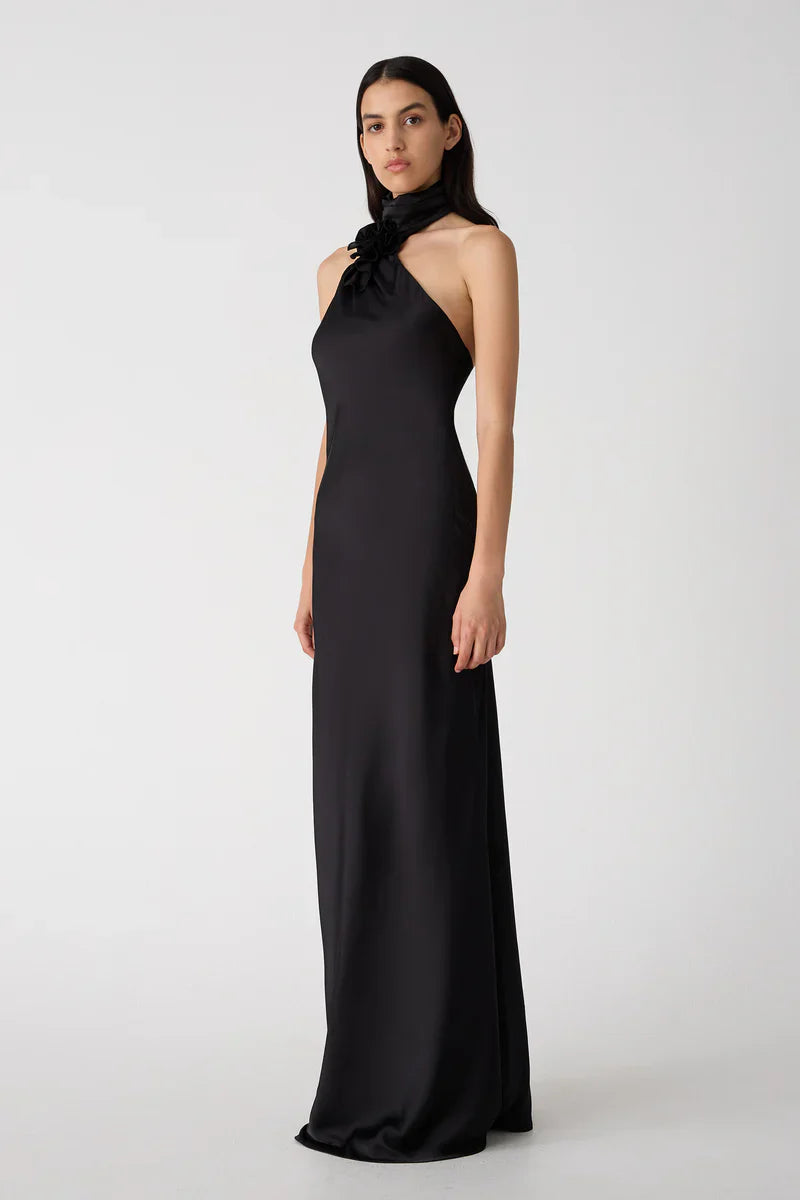 Msh Teresa Satin Maxi Gown Dress