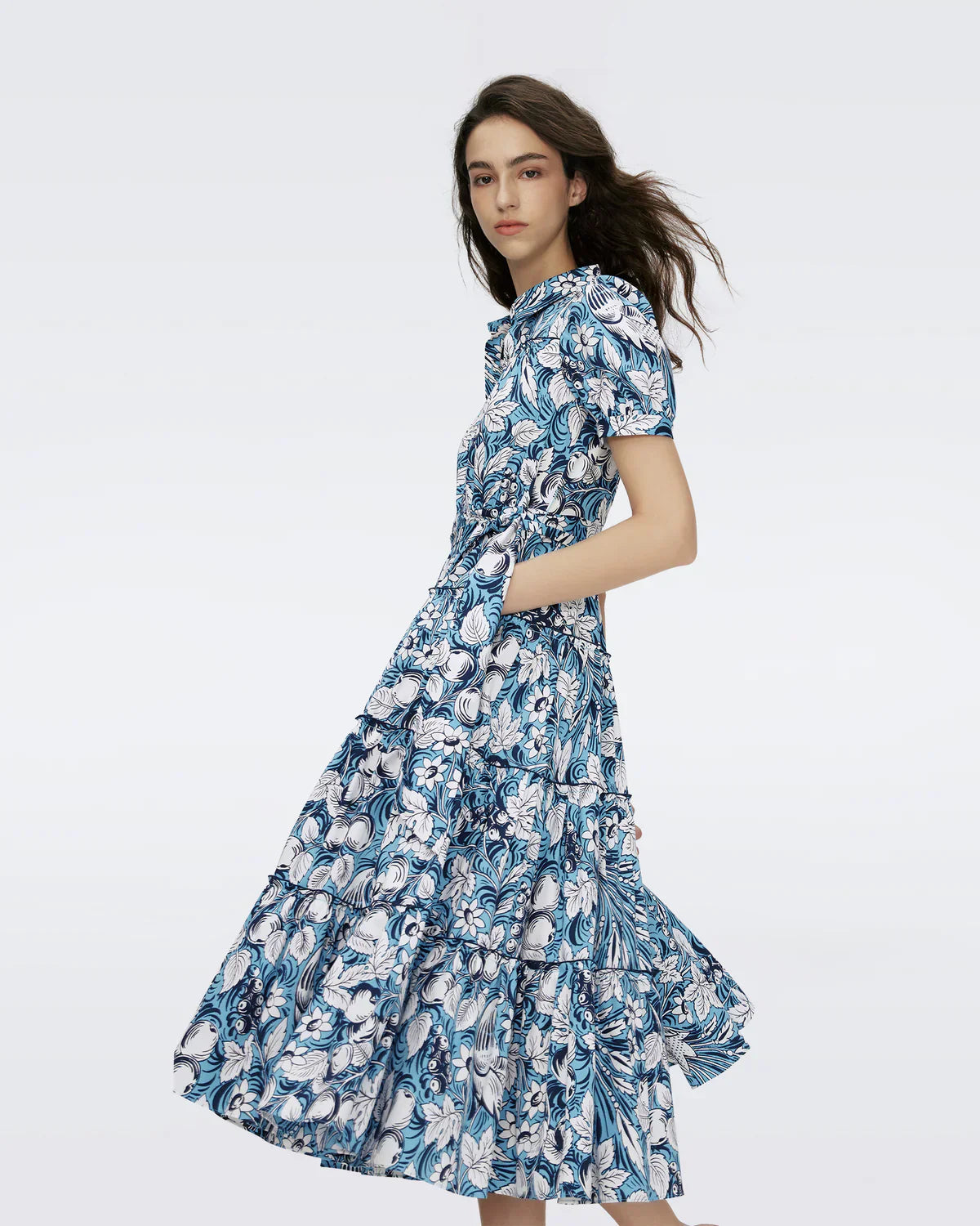 DVF Queena Cotton Midi Dress