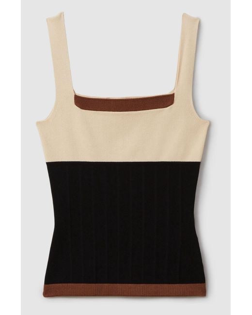 Rss Colour Block Knit Tank Top