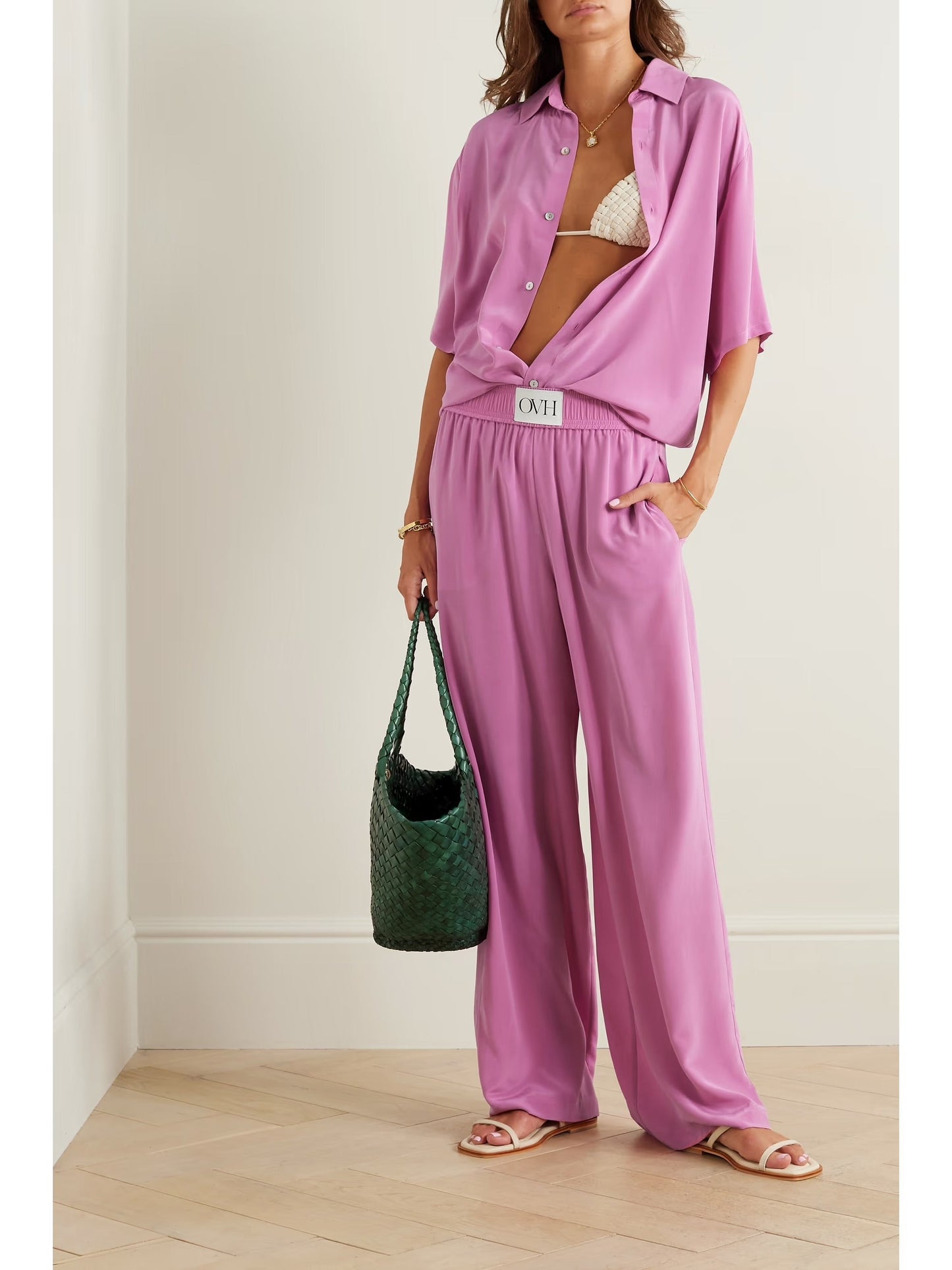 OVH Alabama Silk Crepe de Chine Pajamas Set