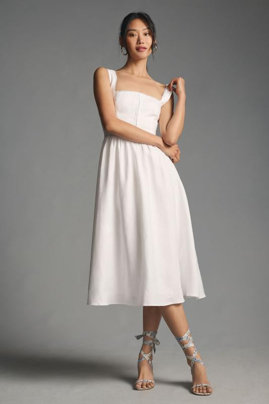Ref Tagliatelle Linen Midi Dress