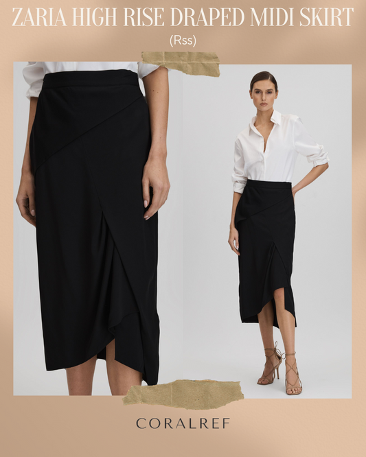 Rss Zaria High Rise Draped Midi Skirt
