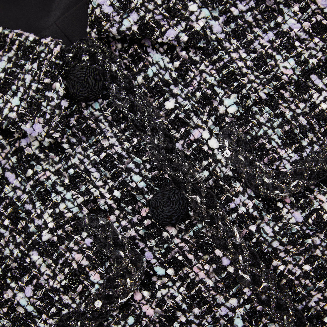 SP Black Checked Boucle Mini Dress