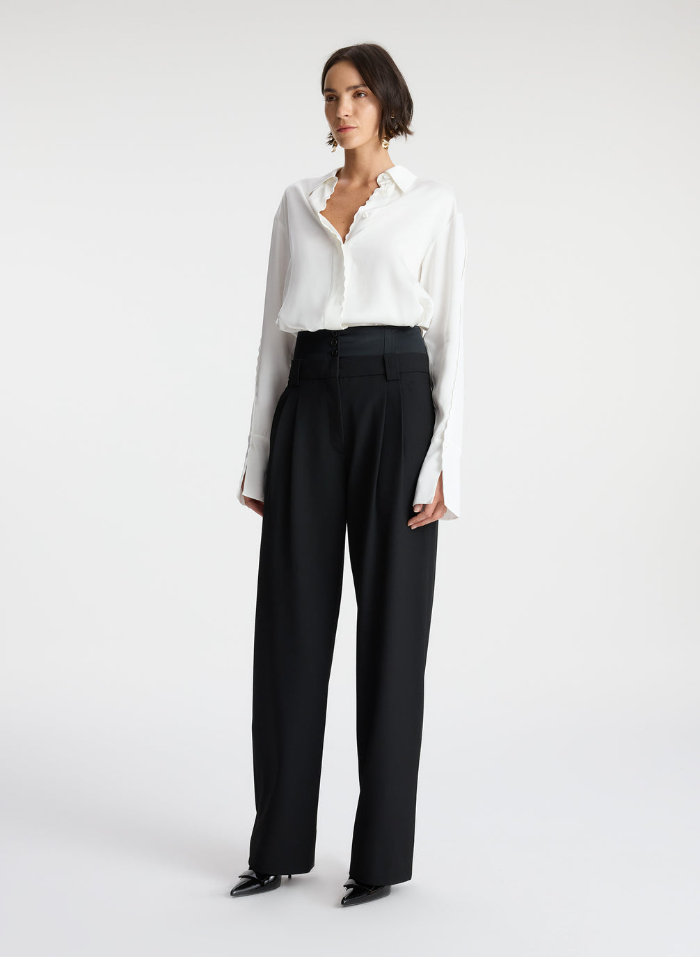 ALC Haven Scalloped Satin Top