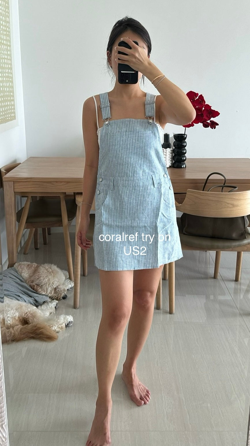Ref Darcie Linen Mini Dress
