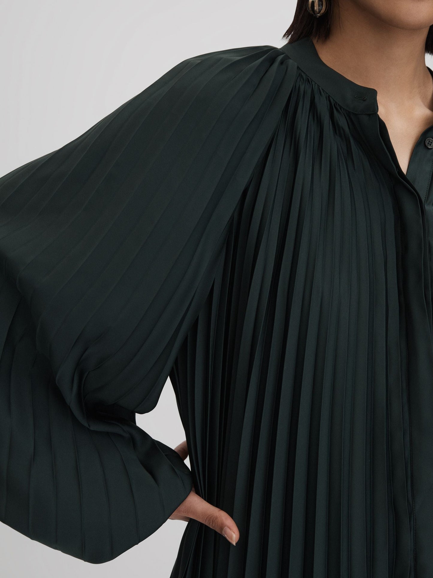 Rss Trina Pleated Belted Mini Dress