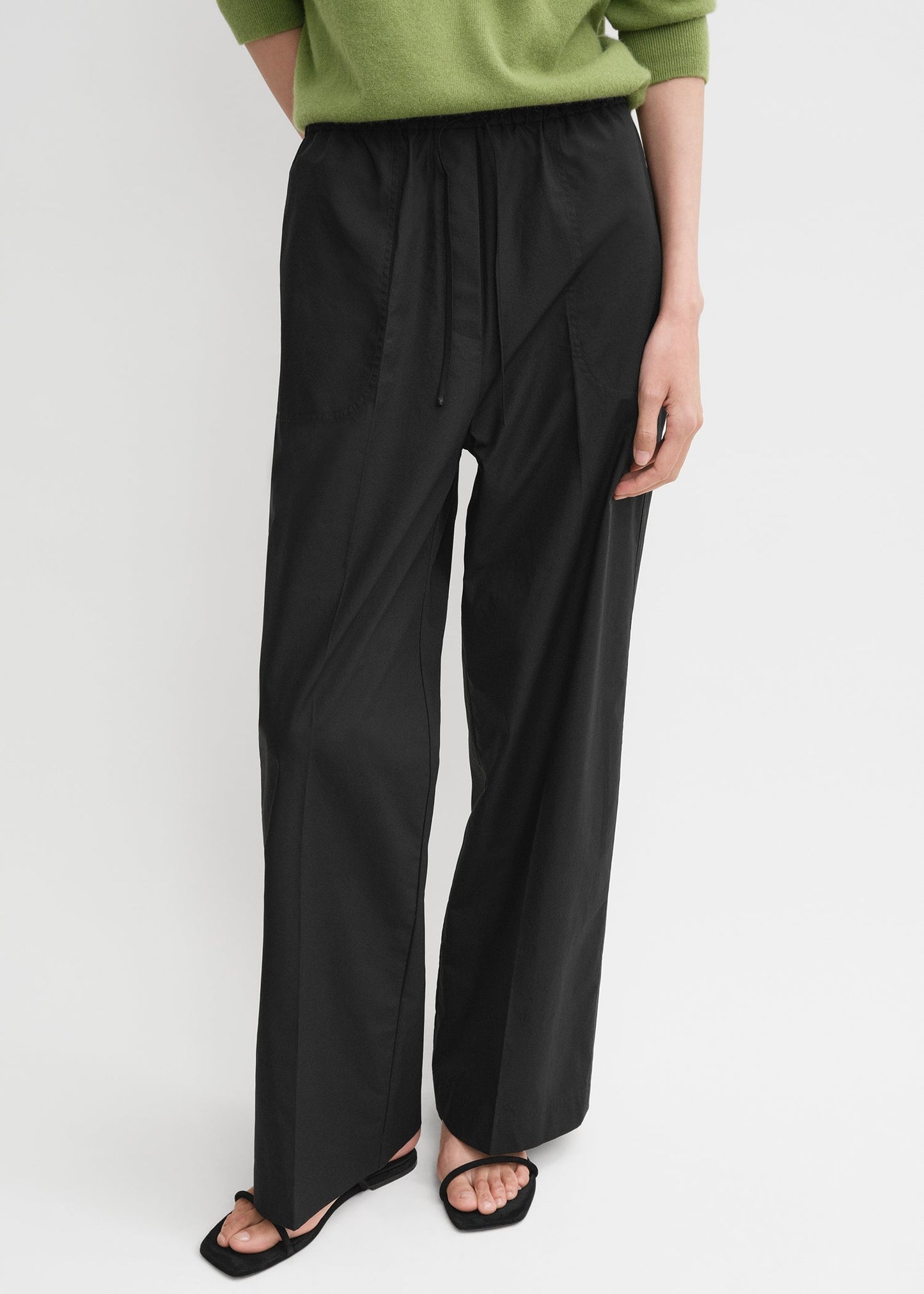 Ttm Crop Cotton Poplin Shirt & Pants Set