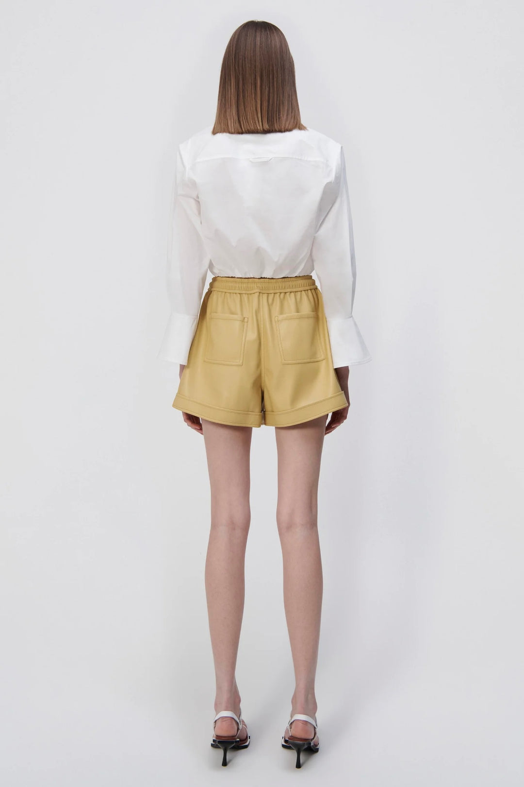JS Blythe Cotton Poplin Button Up Shirt Top
