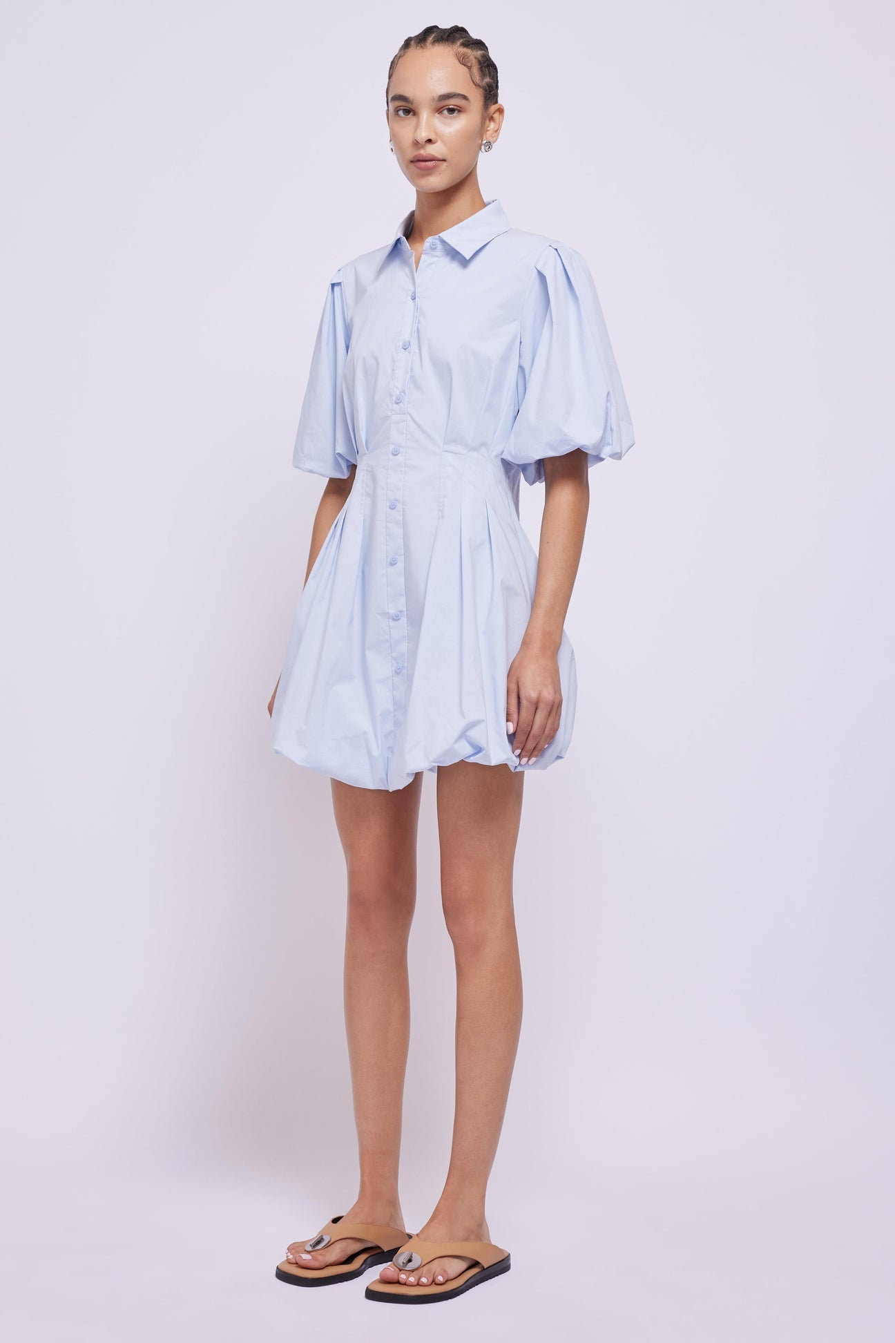 JS Cleo Balloon Poplin Mini Dress